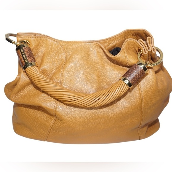 Michael Kors Tonne Leather Python Hobo Bag - Picture 1 of 12